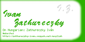 ivan zathureczky business card